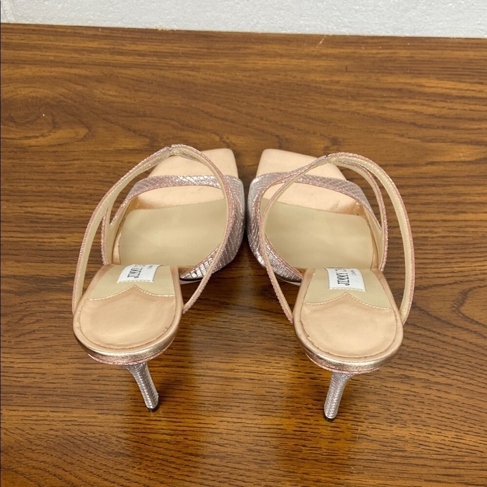 Jimmy Choo Anise 95 Ballet Pink Diamond Glitter Stiletto Heels EU 37 US 7 NEW - Picture 7 of 15
